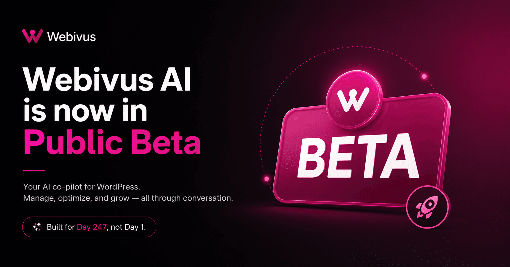 Introducing Webivus AI (Public Beta): Manage Your WordPress Site by Chat